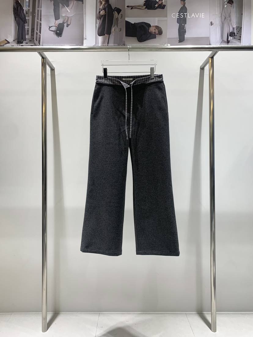 CESTLAVIE韓國直郵㊣女士新款人氣推薦25秋冬休閑褲羊毛格紋CESTLAVIE休閑褲