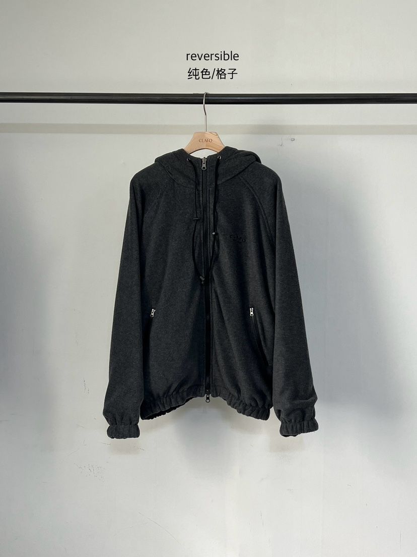 CLAFO東大門㊣實拍女士新品休閑熱賣職業25秋冬夾克羊毛雙面CLAFO夾克