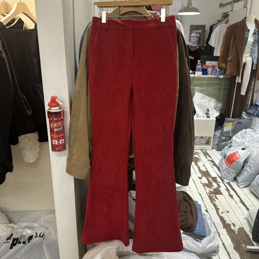 ABBEYLEE韓國代購㊣女裝新品真品25秋冬人氣休閑休閑褲絨面革ABBEYLEE休閑褲