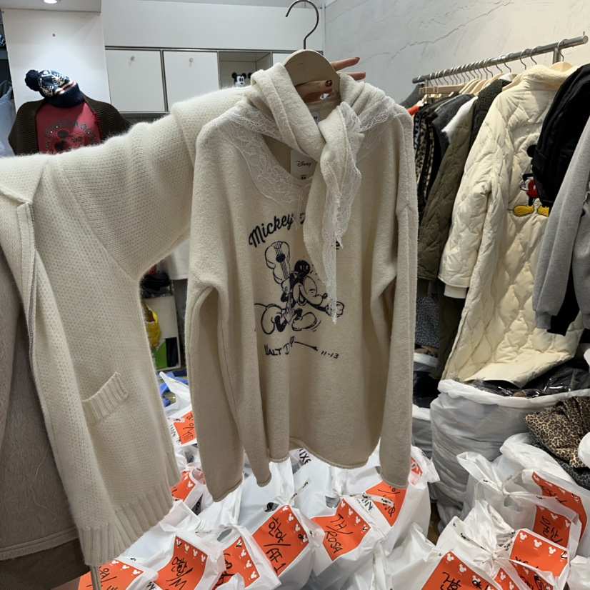 DE LINE東大門㊣代購女士新品真品時尚職業熱賣毛衣含圍巾DE LINE毛衣