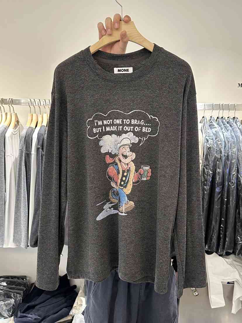 MONE-A韓國代購㊣女裝新品25秋冬人氣職業長袖T恤大力水手MONE-A長袖T恤