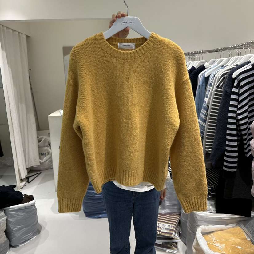 LORING RE I韓國代購㊣女裝新款人氣25秋冬真品針織衫羊毛LORING RE-I/BARE針織衫