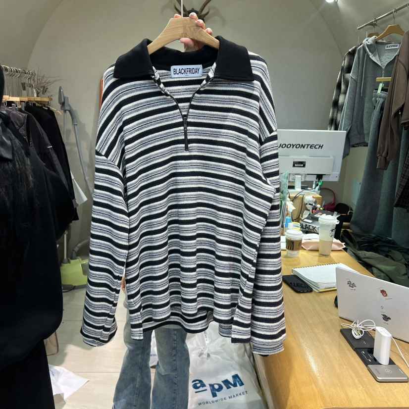 BLACKFRIDAY韓國代購㊣女裝新款真品推薦職業時尚人氣長袖T恤BLACK FRIDAY長袖T恤