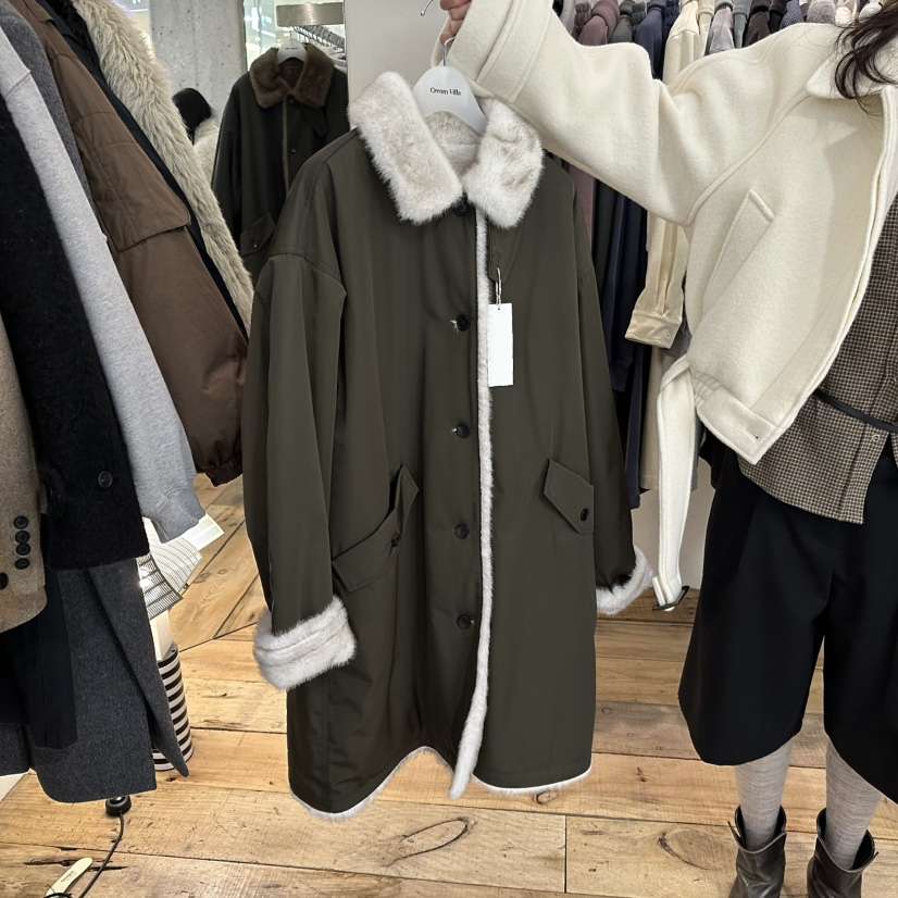 CREAM VILLA東大門㊣直郵女士新款推薦長款風衣CREAMVILLA長款風衣