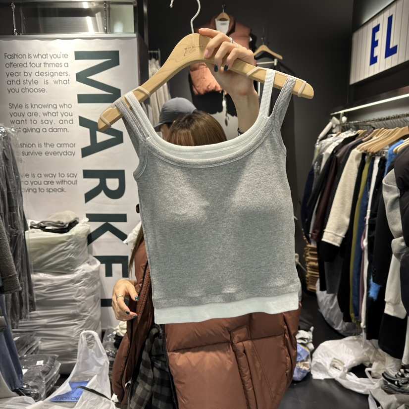 EL BOSQUE東大門㊣實拍女裝新品人氣真品時尚休閑吊帶背心EL BOSQUE吊帶/背心