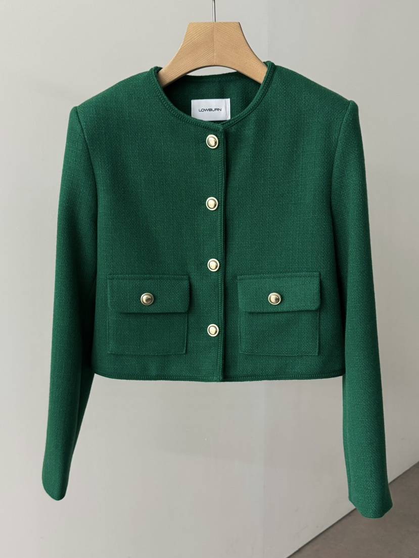 LOWBURN韓國代購㊣女裝新品休閑熱賣人氣25秋冬職業夾克粗花呢LOWBURN夾克