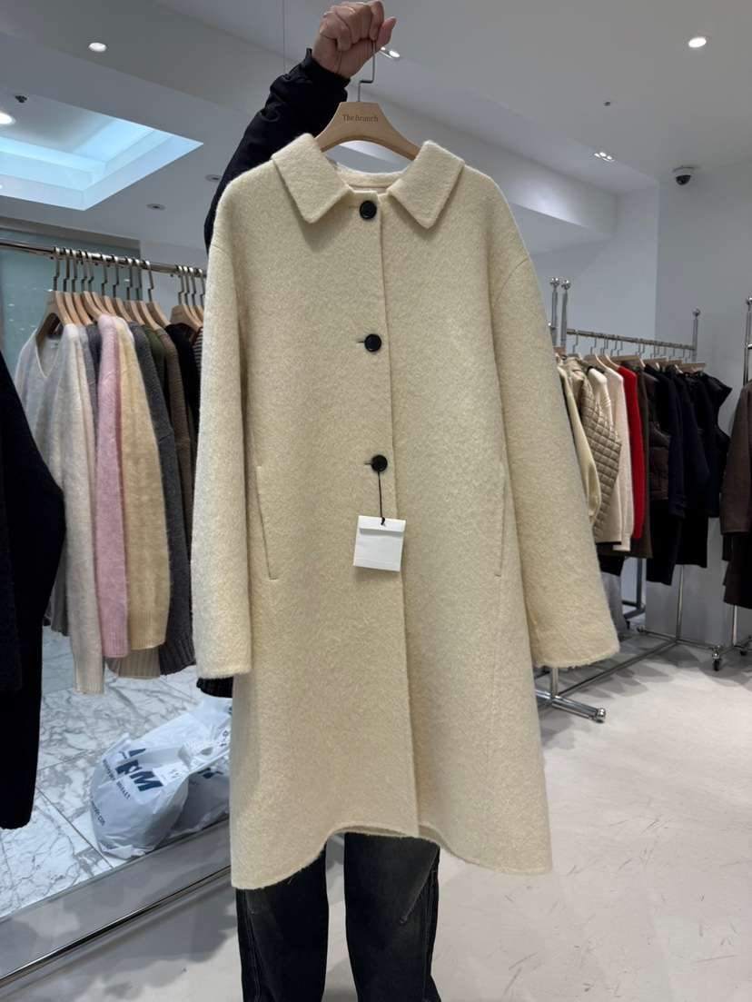 THE BRUNCH東大門㊣實拍女士新品熱賣休閑人氣中長款大衣手工THE BRUNCH中長款大衣