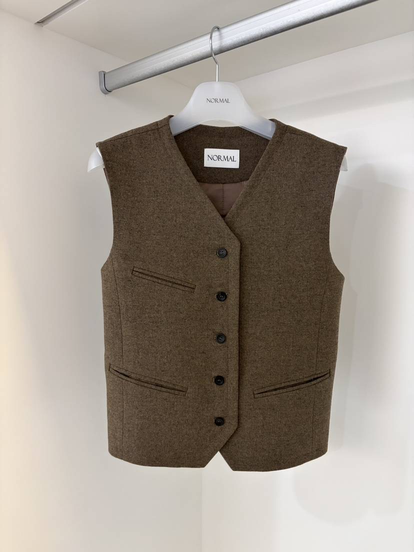 NORMAL東大門㊣代購女裝新品人氣25秋冬推薦休閑職業熱賣馬甲NORMAL馬甲