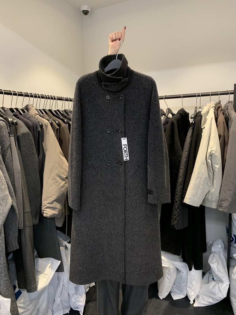 FORTH韓國代購㊣女裝新品時尚真品人氣休閑熱賣25秋冬中長款大衣FORTH中長款大衣