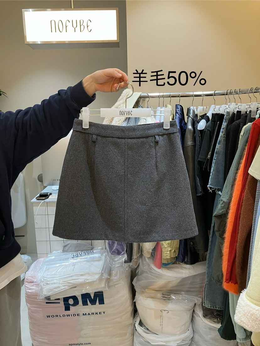 NOFYBE東大門㊣直郵女士新品職業熱賣休閑真品人氣裙褲羊毛NOFYBE裙褲