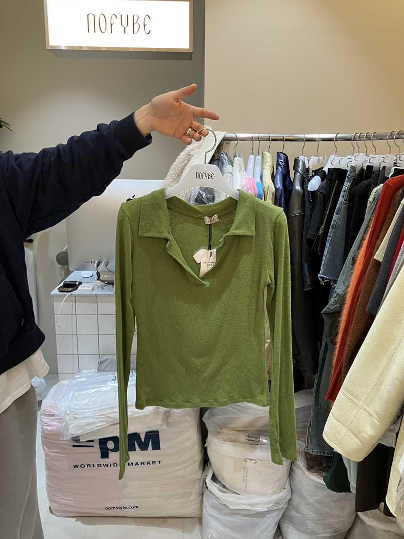 NOFYBE韓國直郵㊣女士新款職業25秋冬推薦真品人氣長袖T恤天絲NOFYBE長袖T恤