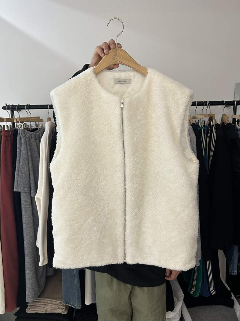 AS THOUGHT東大門㊣直郵女裝新品真品推薦職業25秋冬馬甲羊毛AS THOUGHT馬甲