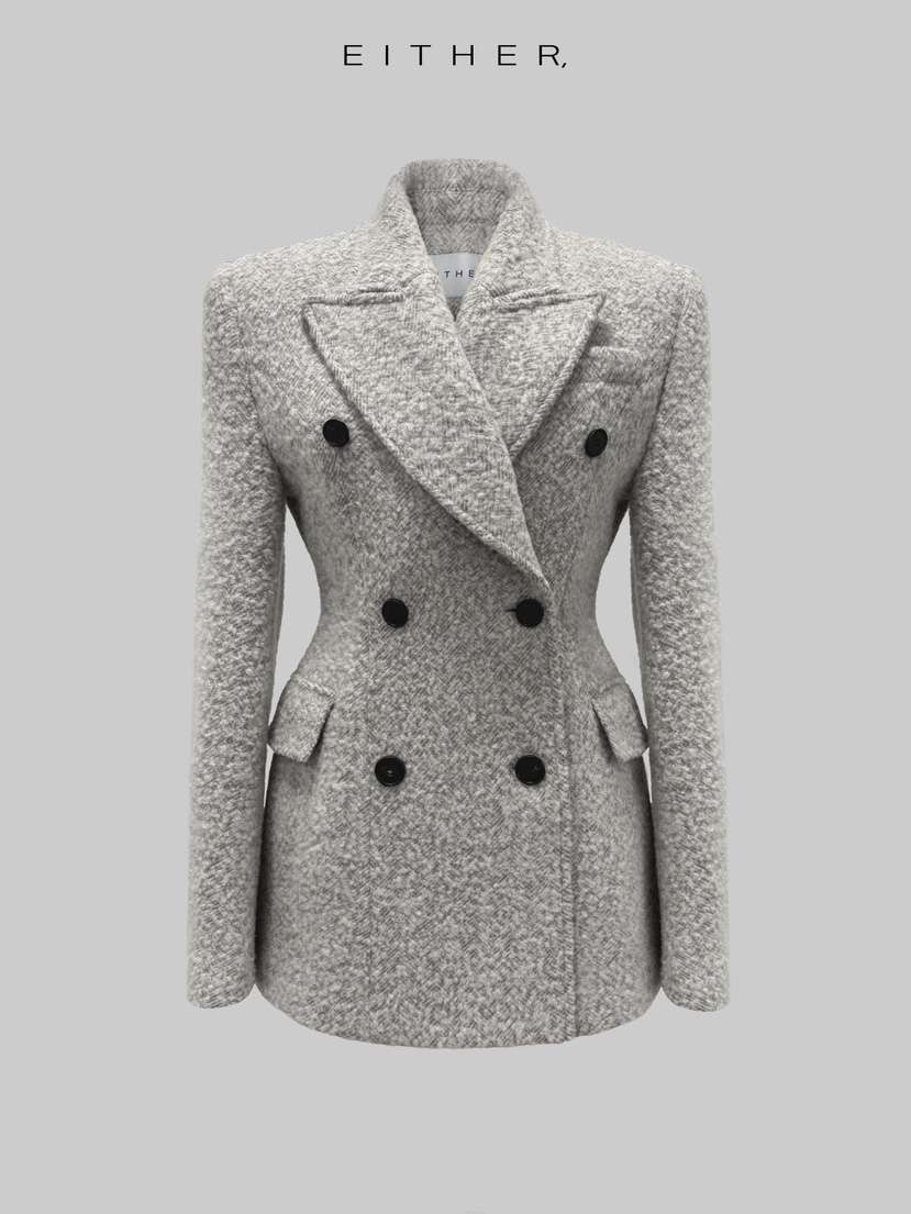 EITHER東大門㊣直郵女裝新款25秋冬熱賣時尚人氣職業休閑夾克EITHER夾克