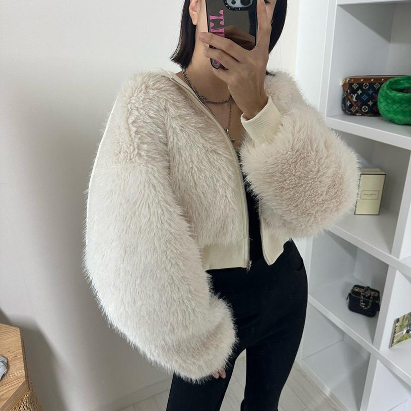 SOUIT東大門㊣代購女裝新款25秋冬熱賣真品推薦夾克皮草連帽SOUIT by mabel-L夾克