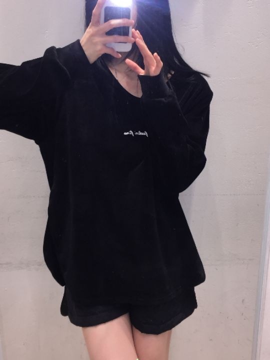 mars東大門㊣直郵女士新款熱賣時尚推薦真品長袖T恤刺繡絲絨mars長袖T恤