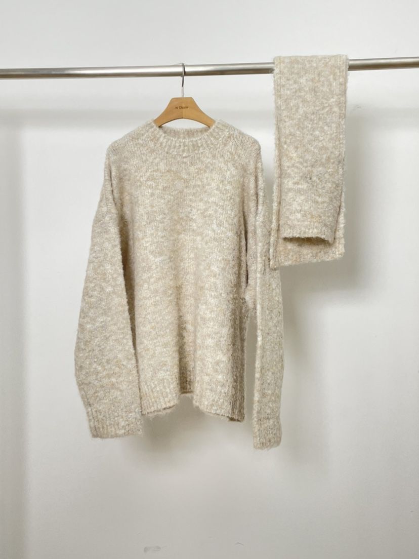 MILLIMETER東大門㊣直郵女裝新品推薦熱賣真品針織衫含圍巾MILLIMETER/MGML針織衫