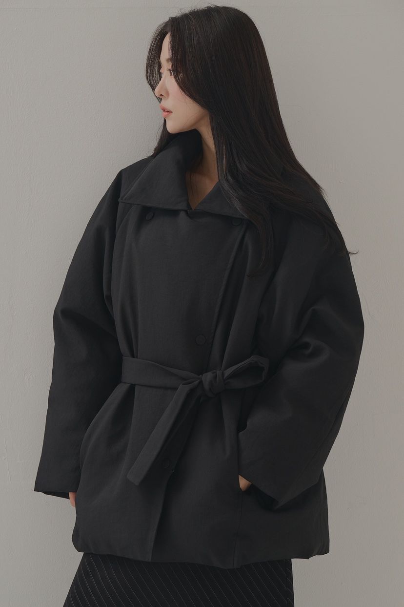 ATHEA韓國直郵㊣女裝新品人氣熱賣真品短款羽絨服含腰帶鵝絨ATHEA短款羽絨服