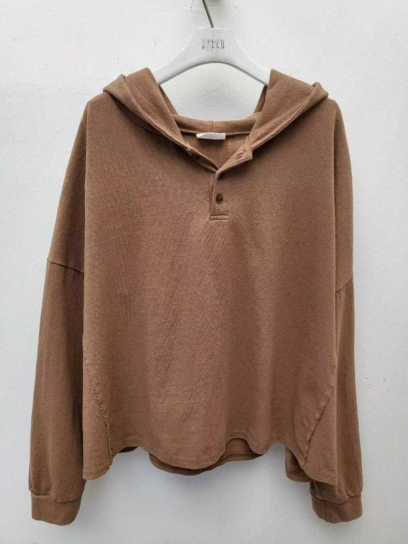 ZACCU韓國直郵㊣女裝新款推薦熱賣職業真品長袖T恤兜帽紐扣ZACCU長袖T恤