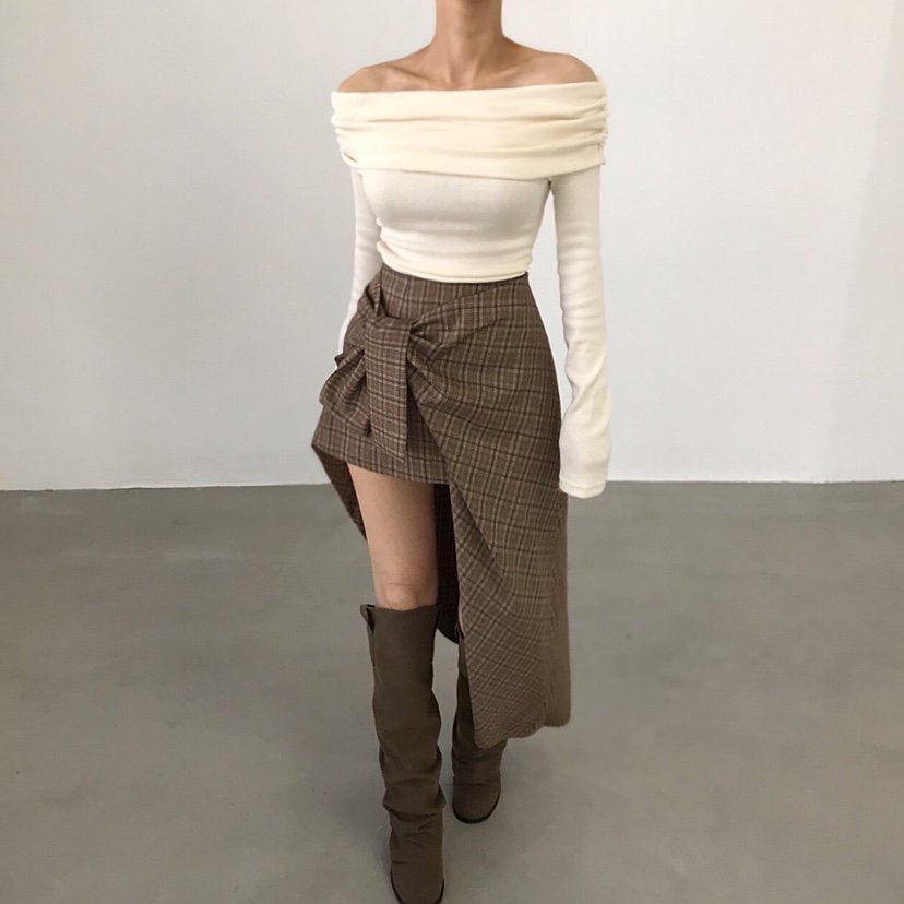 2TWO MOON韓國代購㊣女士新品真品熱賣25秋冬推薦長袖T恤褶皺2TWO MOON長袖T恤