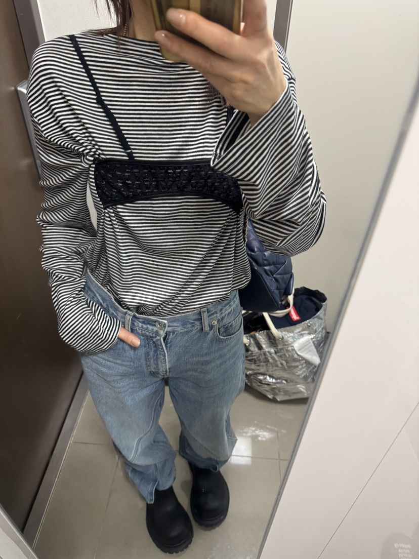 FRANC—L韓國代購㊣女裝新品時尚推薦職業25秋冬長袖T恤假兩件FRANC長袖T恤