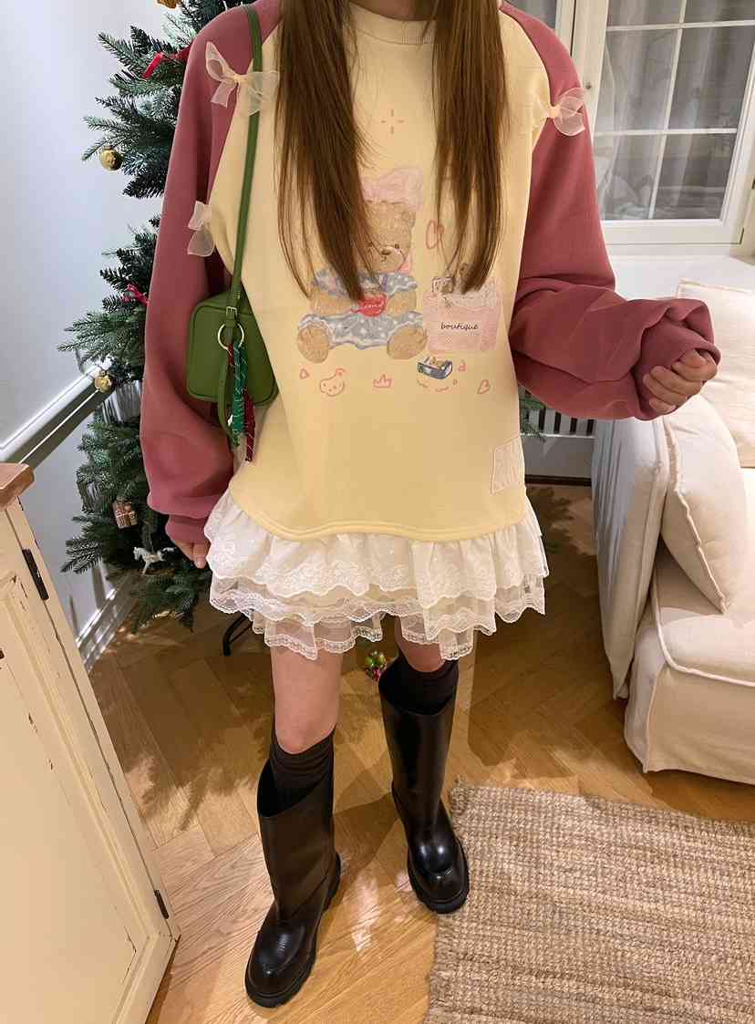 BOUTIQUE-L韓國代購㊣女裝新品時尚推薦25秋冬休閑真品衛衣BOUTIQUE-L衛衣