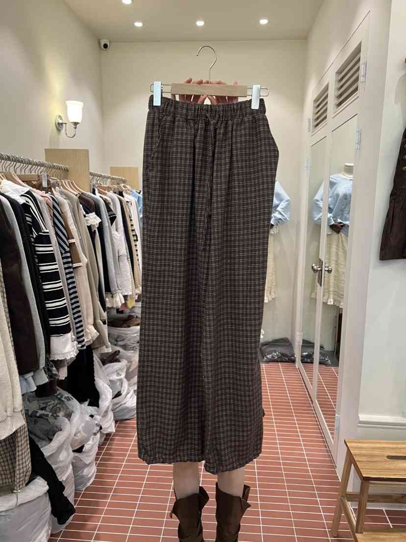 BE&amp;BE東大門㊣直郵女裝新品熱賣時尚真品推薦休閑褲格紋BE&be休閑褲