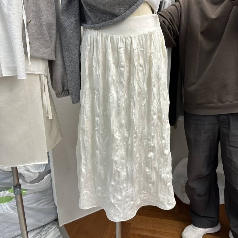 MOANA東大門㊣代購女裝新款職業人氣25秋冬真品休閑長裙褶皺MOANA長裙