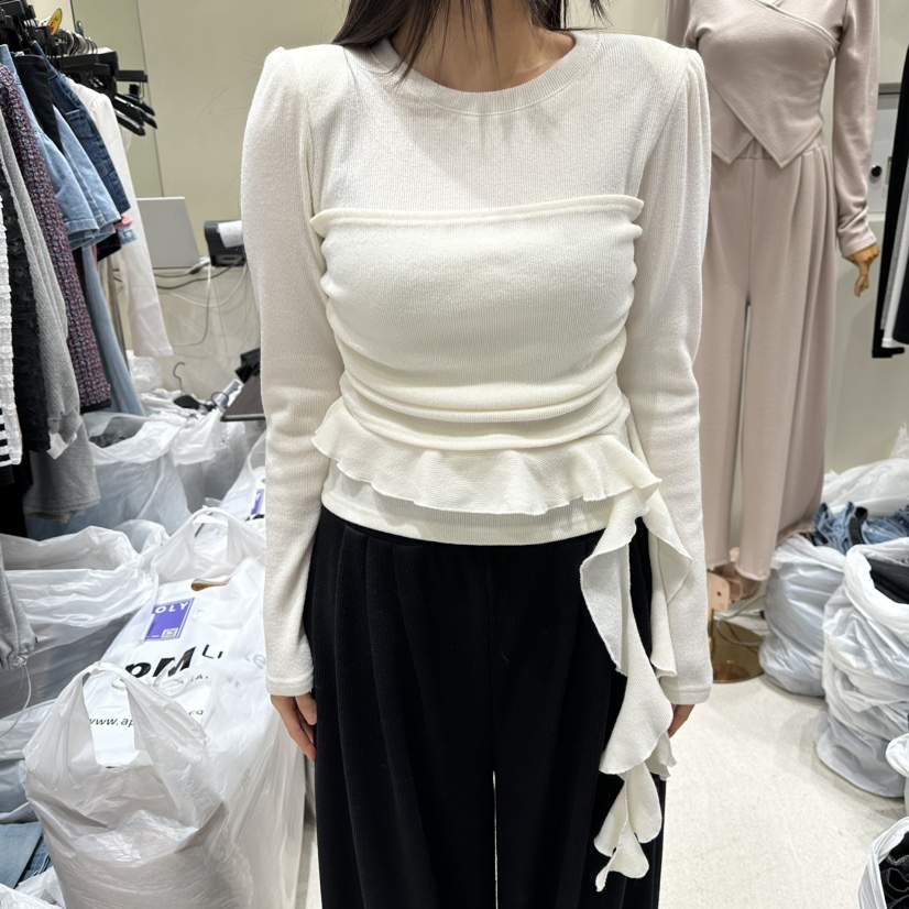 MONOPOLY韓國代購㊣女士新款熱賣休閑時尚人氣長袖T恤假兩件MONO_POLY長袖T恤