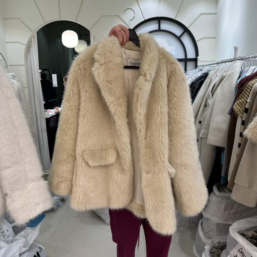 EGG IS東大門㊣實拍女士新品職業真品熱賣推薦25秋冬夾克皮草EGG IS夾克