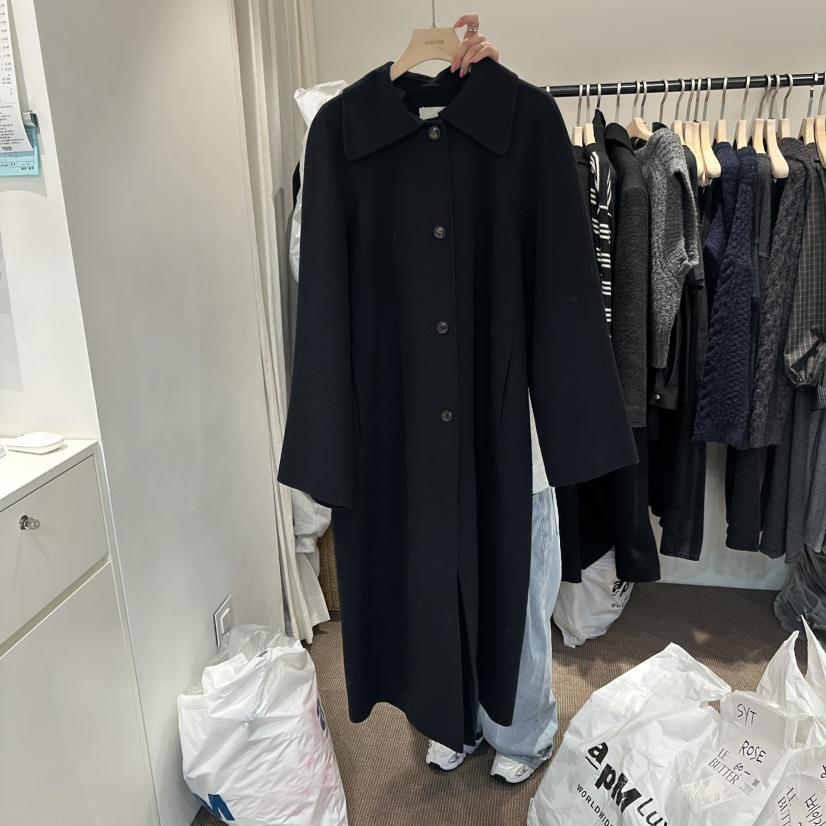 LE BUTTER韓國直郵㊣女裝新品25秋冬熱賣長款風衣手工制作LE BUTTER長款風衣