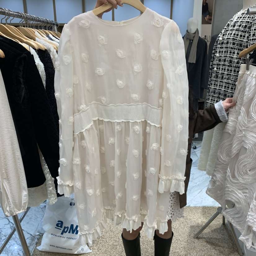 A韓國代購㊣女裝新款休閑人氣推薦25秋冬職業熱賣時尚連衣裙A STORE連衣裙