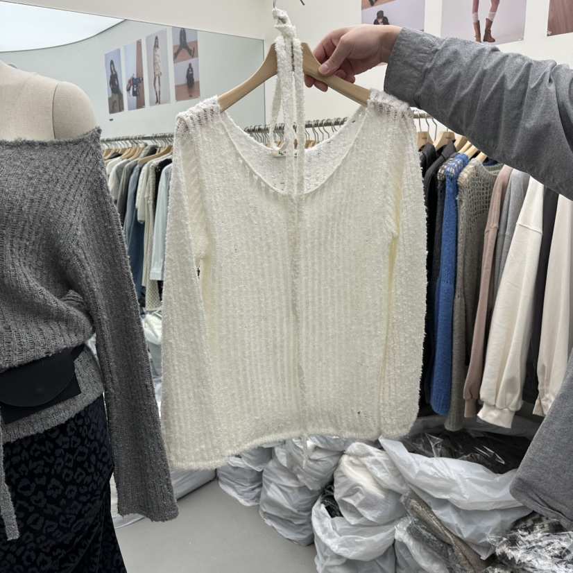 TWELVE韓國直郵㊣女士新款時尚職業休閑熱賣人氣針織衫含脖帶TWELVE針織衫