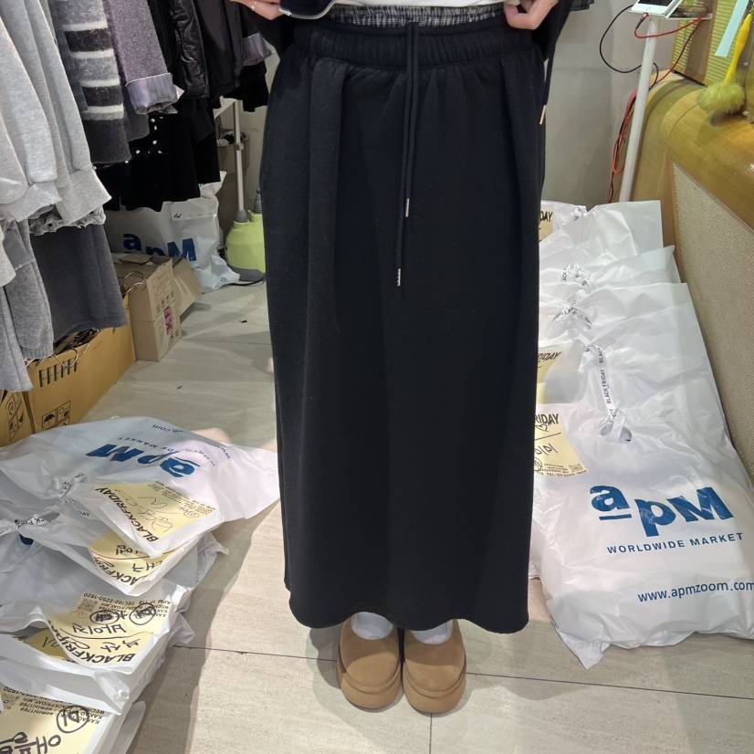 BLACKFRIDAY東大門㊣代購女裝新品推薦25秋冬時尚長裙不含腰帶BLACK FRIDAY長裙