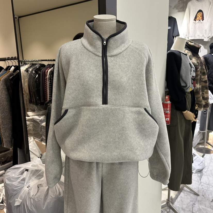 RE STOCK東大門㊣直郵女士新款休閑人氣熱賣時尚衛衣羊毛拉鏈RE STOCK衛衣