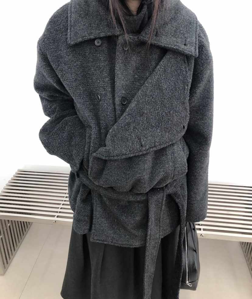 MELTED-P東大門㊣直郵女士新款真品推薦熱賣25秋冬中長款大衣MELTED-P中長款大衣