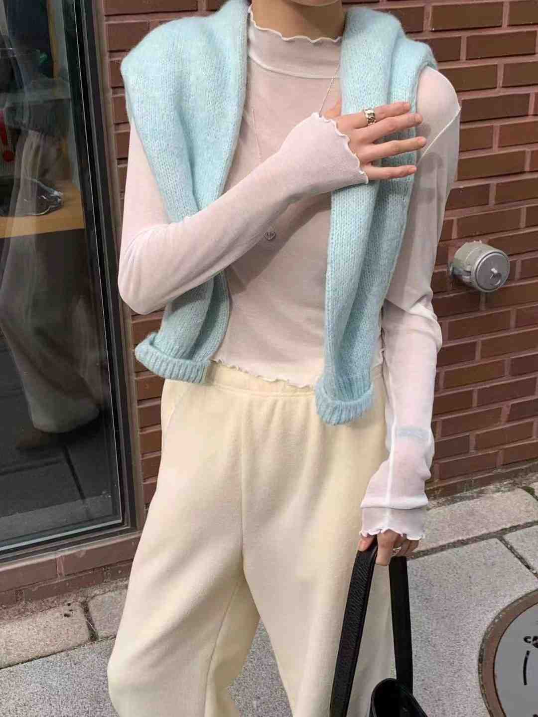 AREING韓國代購㊣女裝新款人氣25秋冬時尚休閑熱賣職業長袖T恤AREING長袖T恤