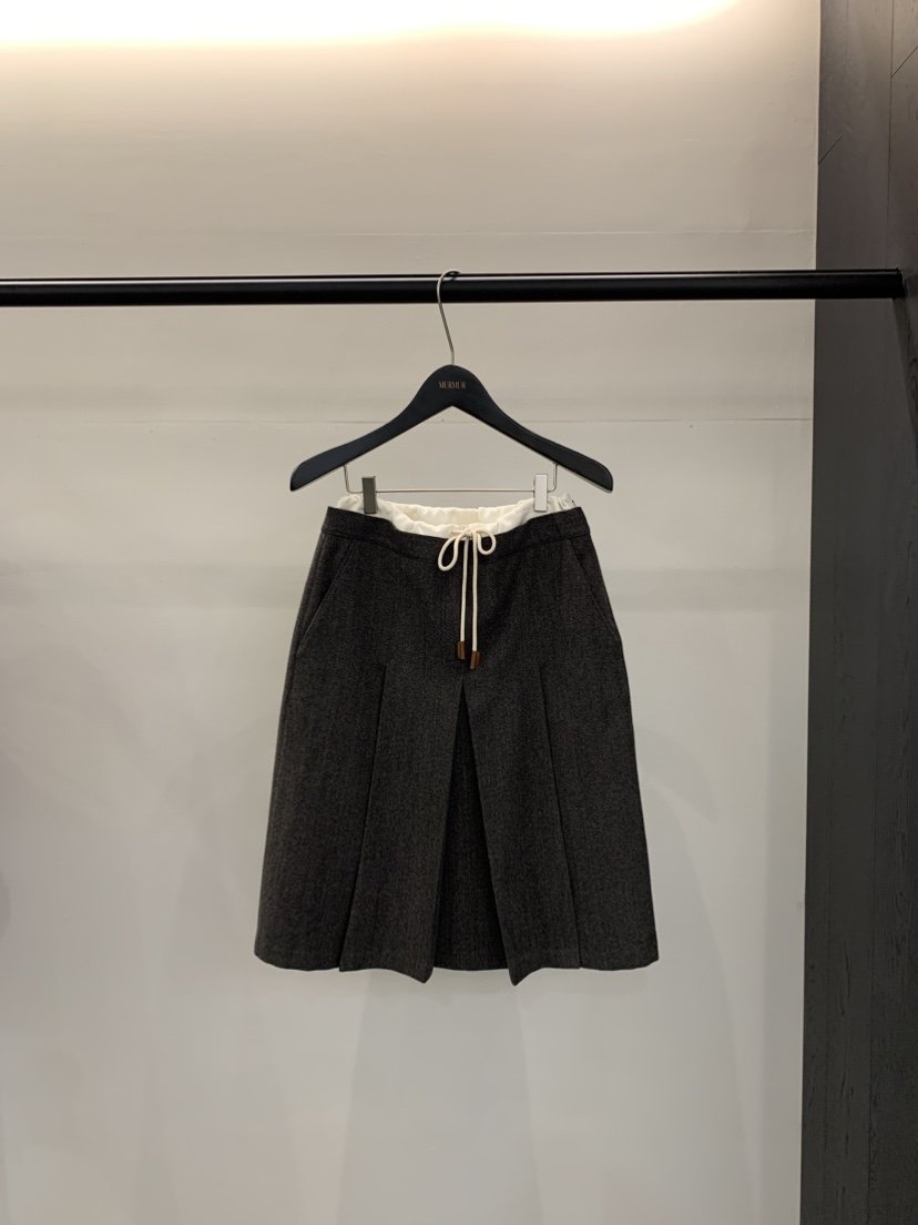 MURMUR韓國直郵㊣女士新款25秋冬時尚休閑半身裙中短裙人字形MURMUR半身裙/中短裙