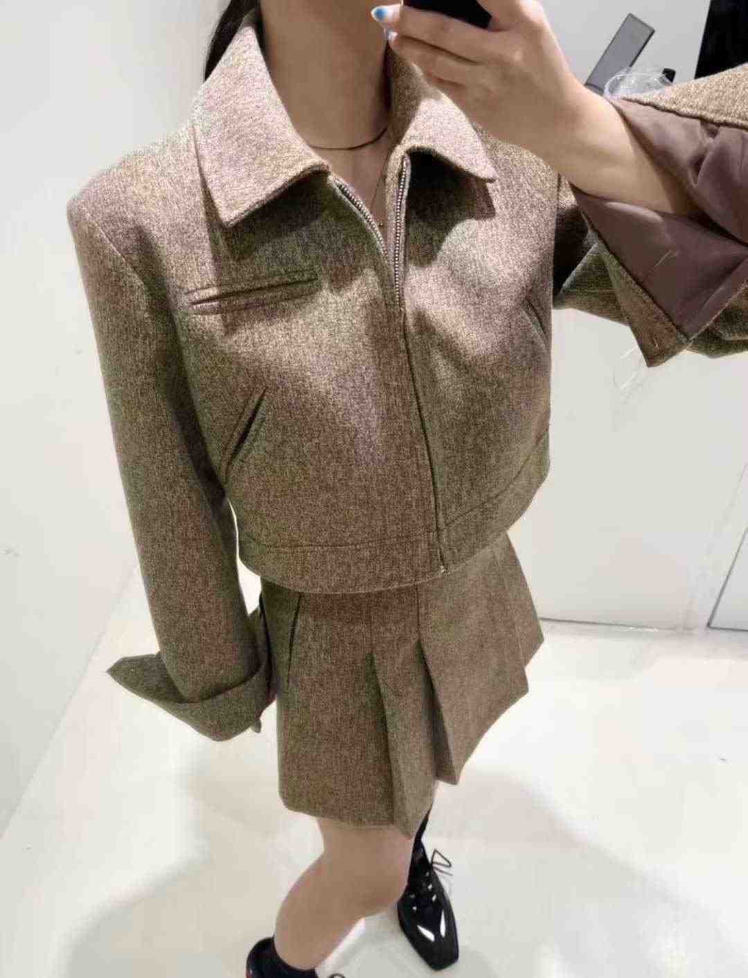 BES東大門㊣實拍女士新品休閑推薦25秋冬時尚人氣真品套裝羊毛BES SEOUL套裝