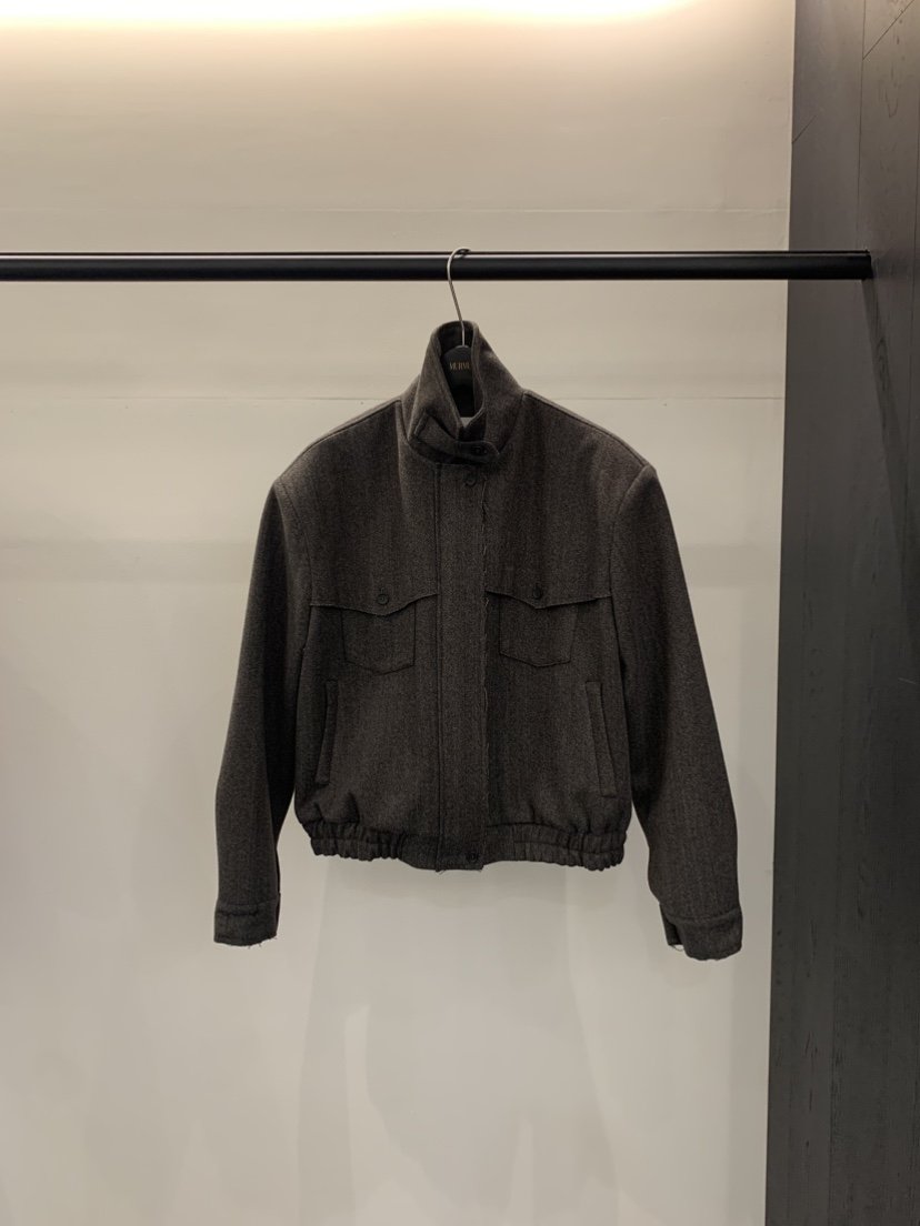 MURMUR韓國直郵㊣女裝新品推薦熱賣休閑時尚人氣夾克人字紋MURMUR夾克