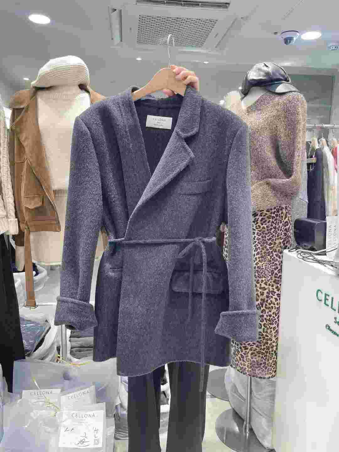 CELLONA韓國直郵㊣女裝新款25秋冬真品熱賣時尚人氣短款大衣CELLONA短款大衣