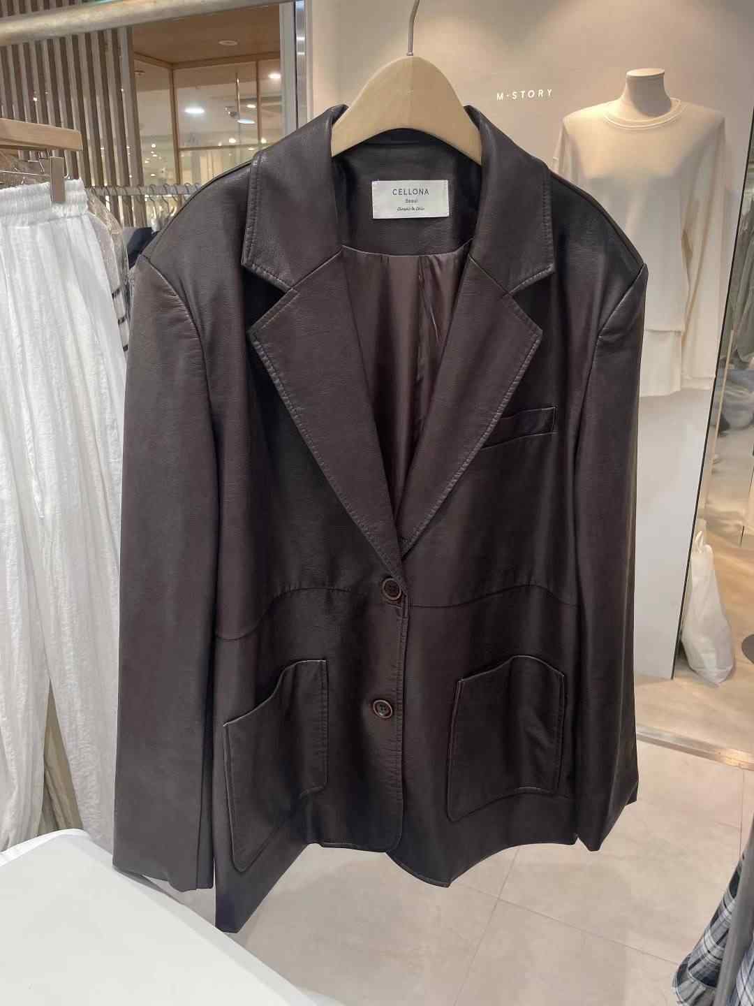 CELLONA東大門㊣直郵女士新品推薦職業休閑人氣時尚夾克皮革CELLONA夾克