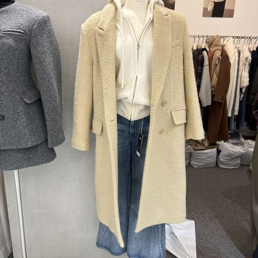 SALONDEMAG東大門㊣直郵女裝新款時尚休閑職業人氣中長款大衣SALONDEMAG中長款大衣