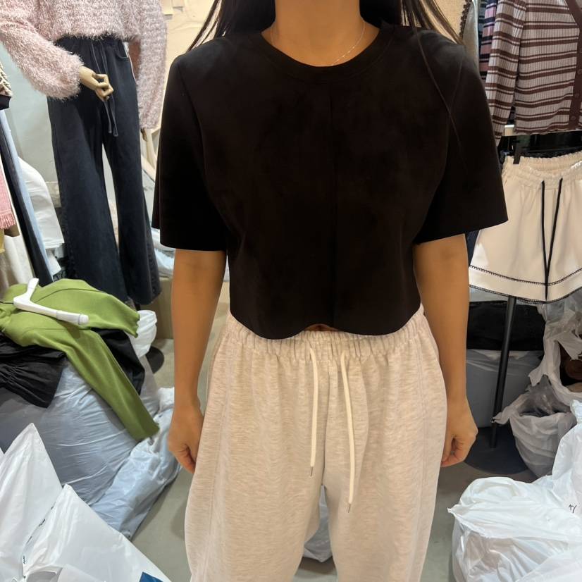 OZ東大門㊣代購女士新品25秋冬職業推薦休閑人氣真品T恤絨面革OZ.ounceT恤