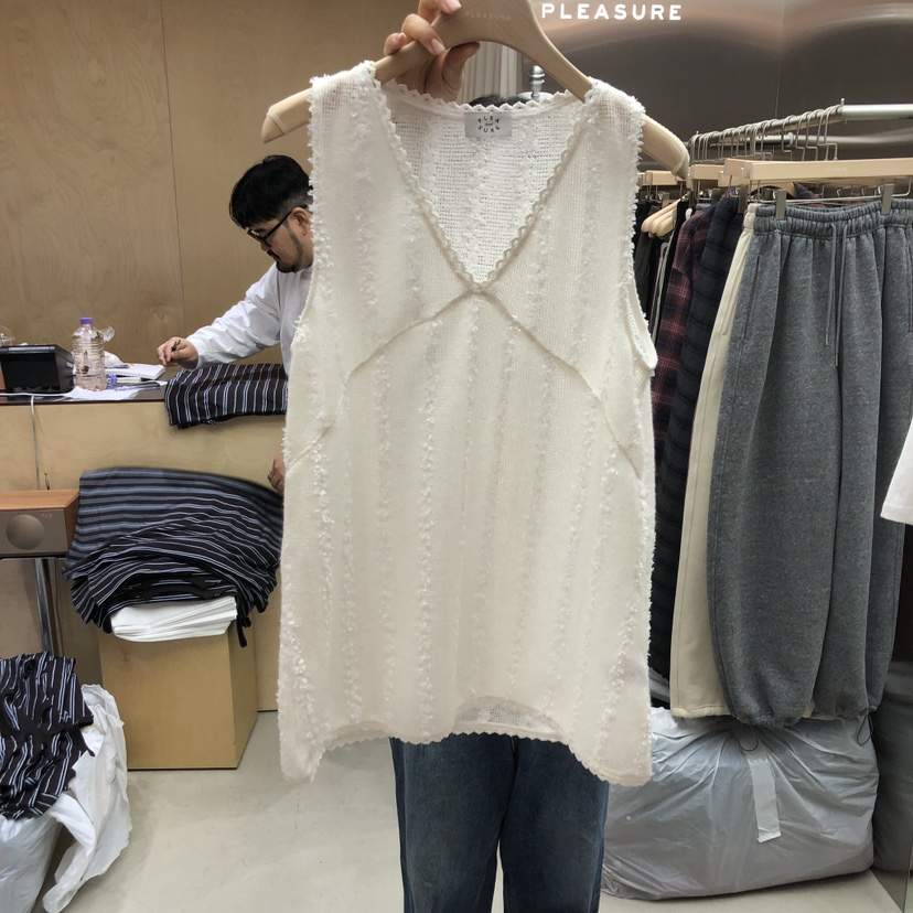 PLEASURE韓國直郵㊣女裝新品推薦25秋冬人氣休閑真品吊帶背心PLEASURE吊帶/背心