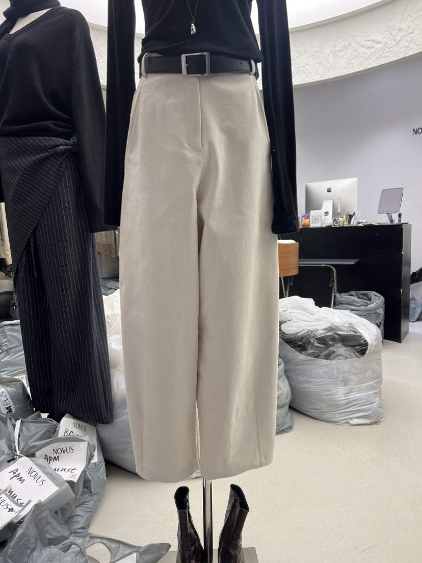 NOVUS東大門㊣代購女士新品職業休閑休閑褲不含腰帶羊毛拉絨NOVUS休閑褲