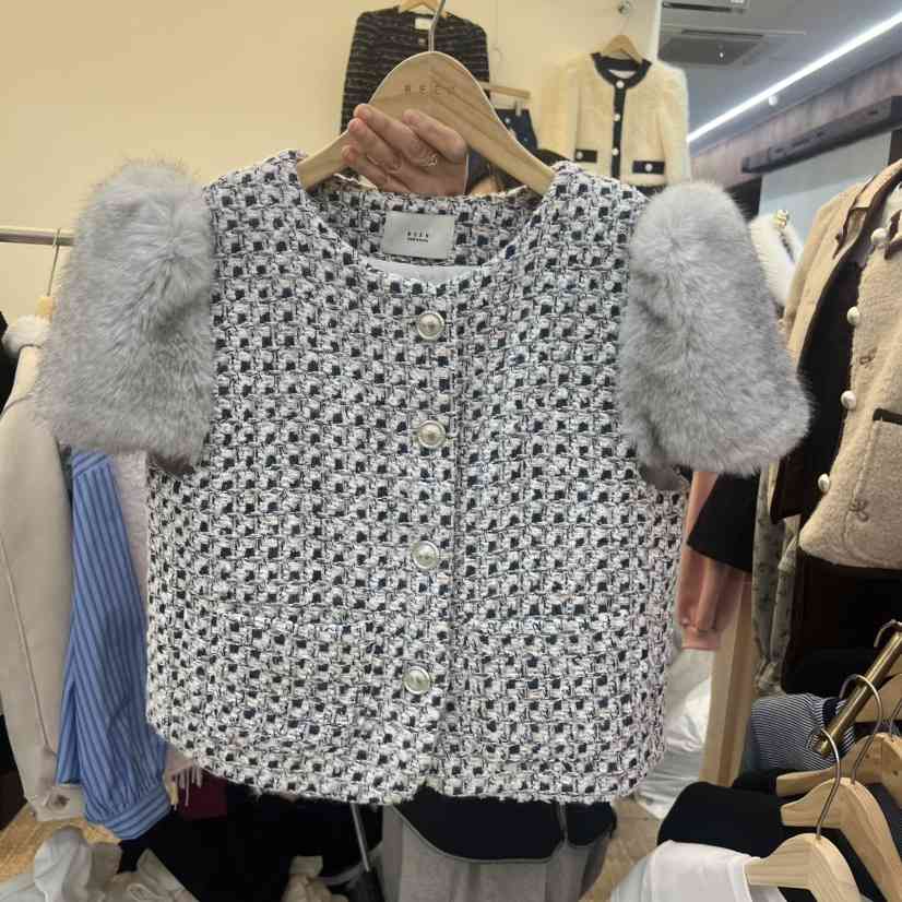 BEEN-A韓國直郵㊣女裝新品25秋冬人氣熱賣時尚休閑夾克貂皮BEEN-A夾克