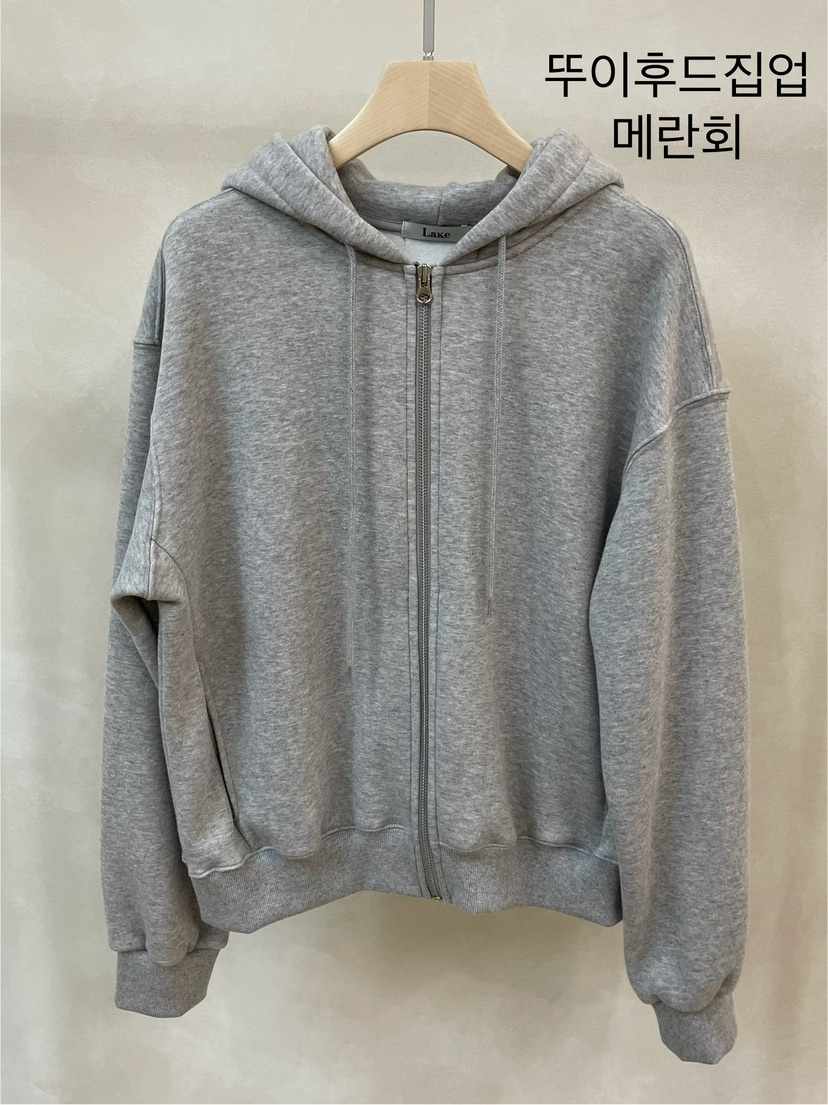 LAKE-A韓國代購㊣女裝新款25秋冬熱賣休閑職業時尚衛衣拉鏈Lake side衛衣