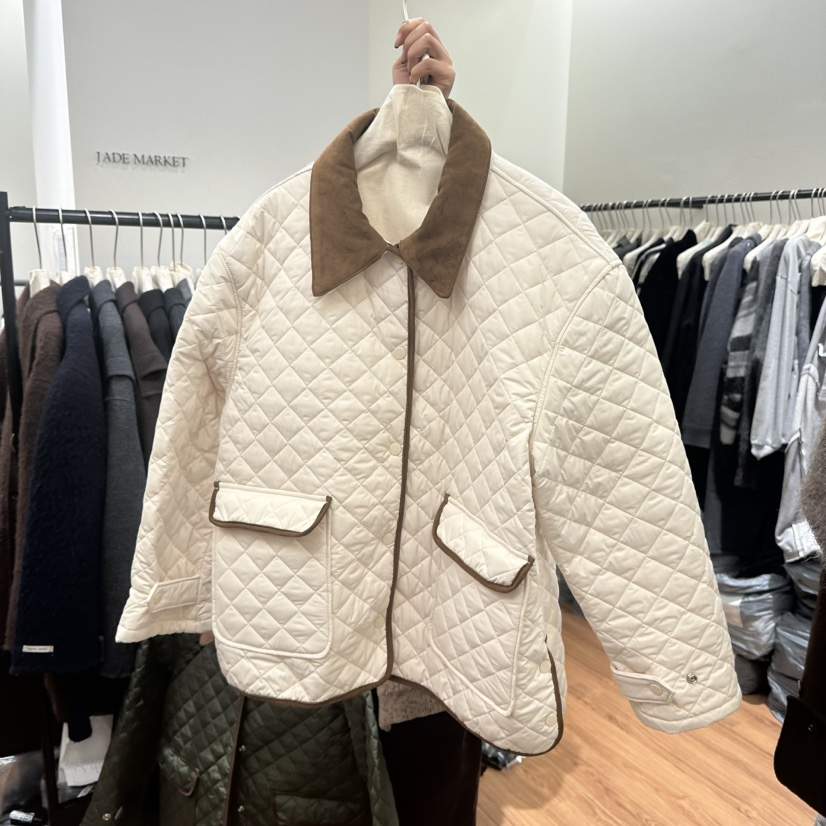 JADEMARKET東大門㊣直郵女裝新款休閑真品25秋冬熱賣短款棉服JADE MARKET短款棉服