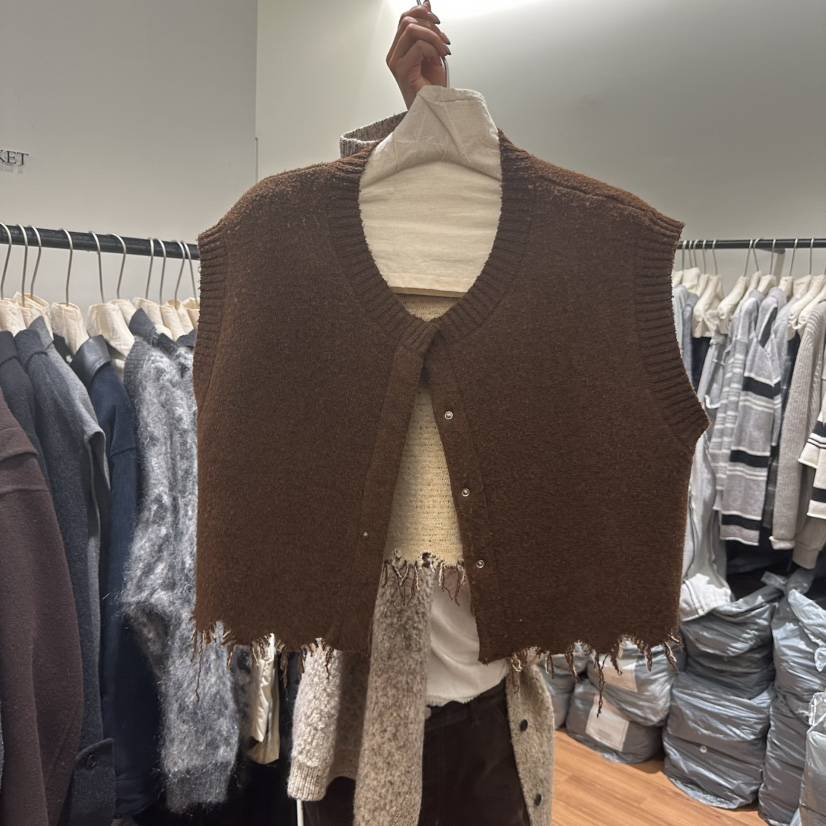 JADEMARKET東大門㊣代購女士新品推薦休閑時尚真品馬甲里外穿JADE MARKET馬甲