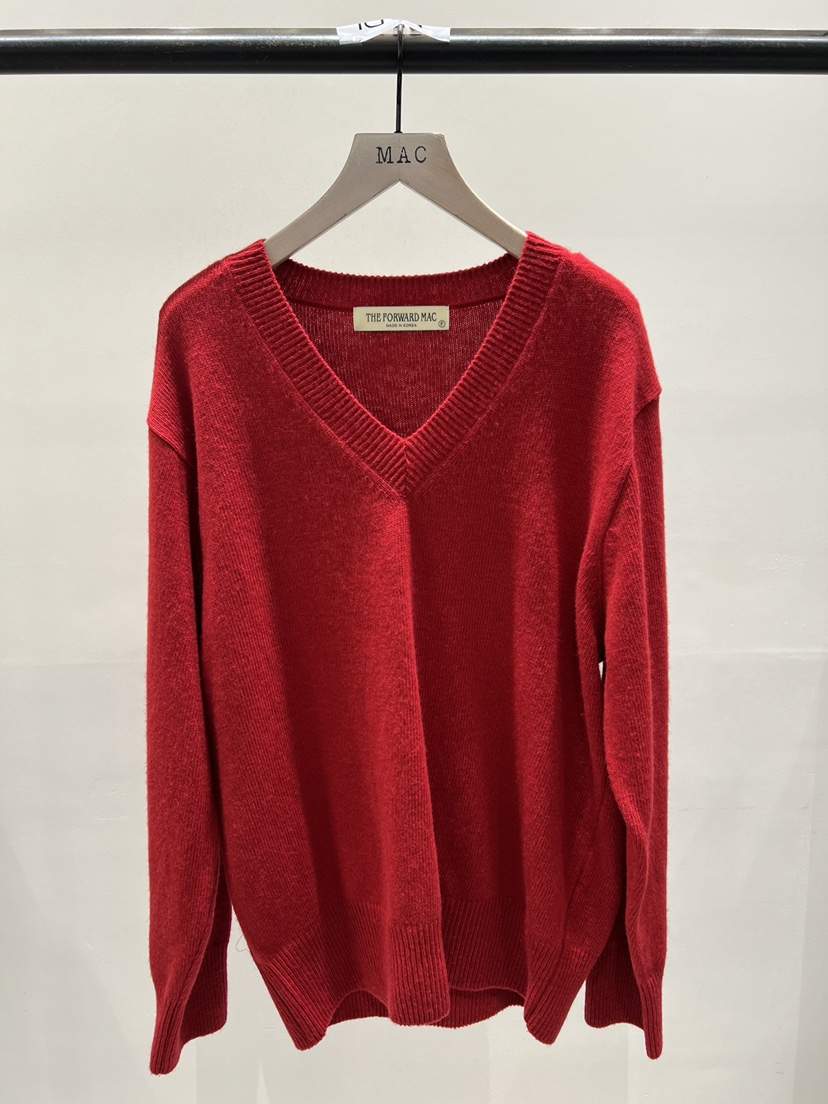 MAC東大門㊣代購女裝新款人氣真品熱賣職業25秋冬針織衫V領THE FORWARD MAC針織衫